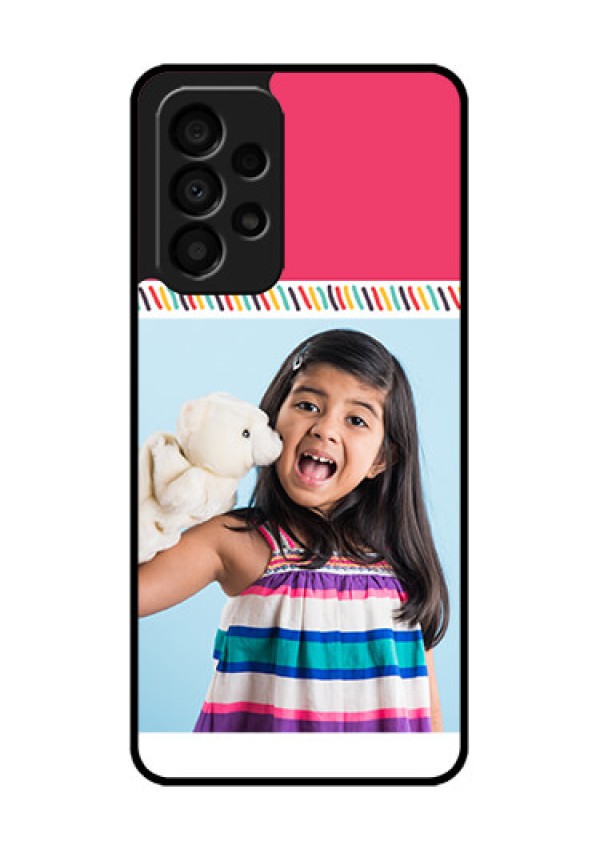 Galaxy A33 5G Personalized Glass Phone Case - Line art design