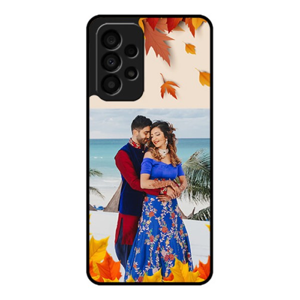 Galaxy A33 5G Photo Printing on Glass Case - Autumn Maple Leaves Design Galaxy A33 5G Photo Printing on Glass Case - Autumn Maple Leaves Design