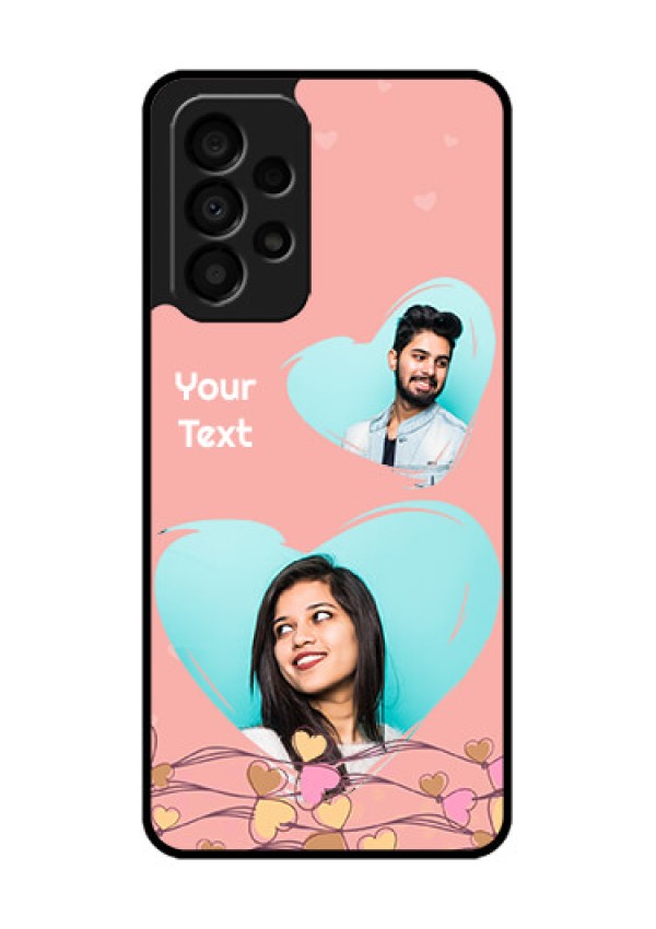Galaxy A33 5G Custom Glass Mobile Case - Love Doodle Design