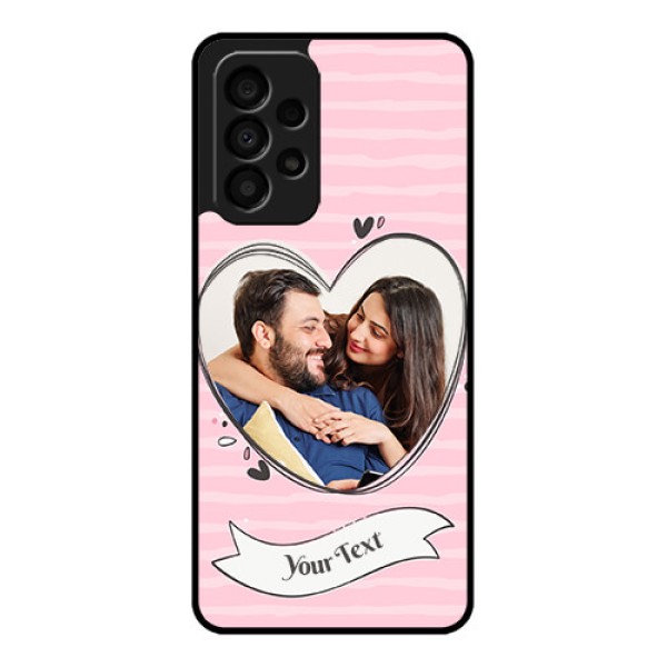 Galaxy A33 5G Custom Glass Phone Case - Vintage Heart Design Galaxy A33 5G Custom Glass Phone Case - Vintage Heart Design