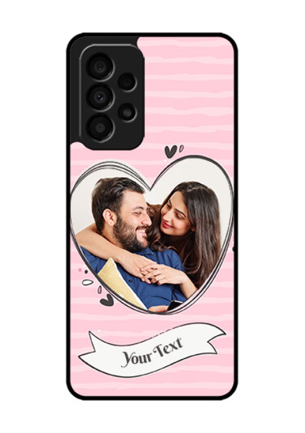 Galaxy A33 5G Custom Glass Phone Case - Vintage Heart Design