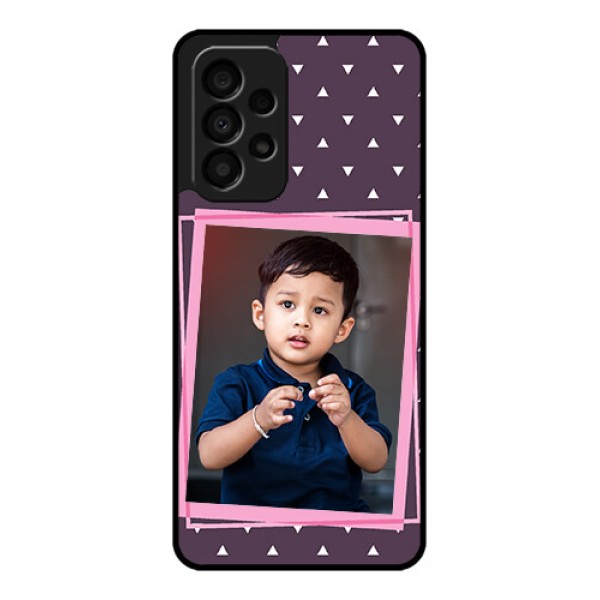 Galaxy A33 5G Custom Glass Mobile Case - Triangle Pattern Dotted Design