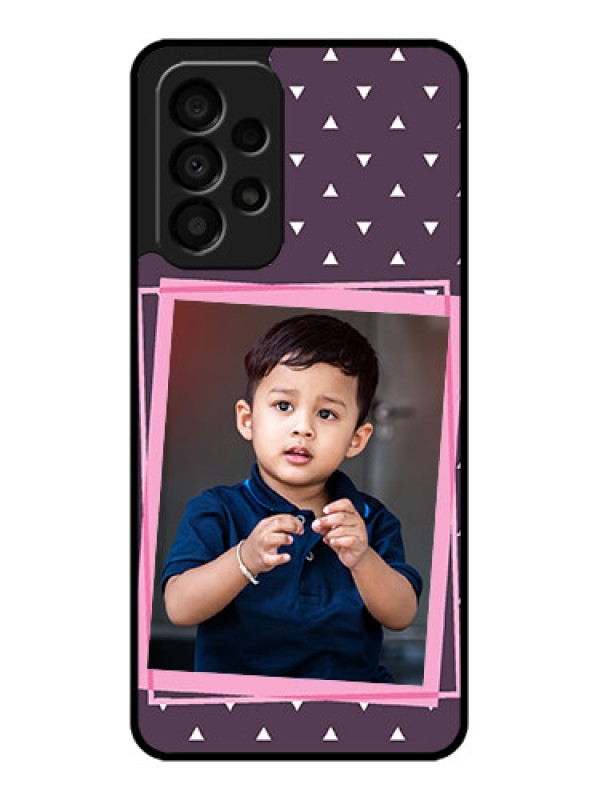 Custom Galaxy A33 5G Custom Glass Mobile Case - Triangle Pattern Dotted Design