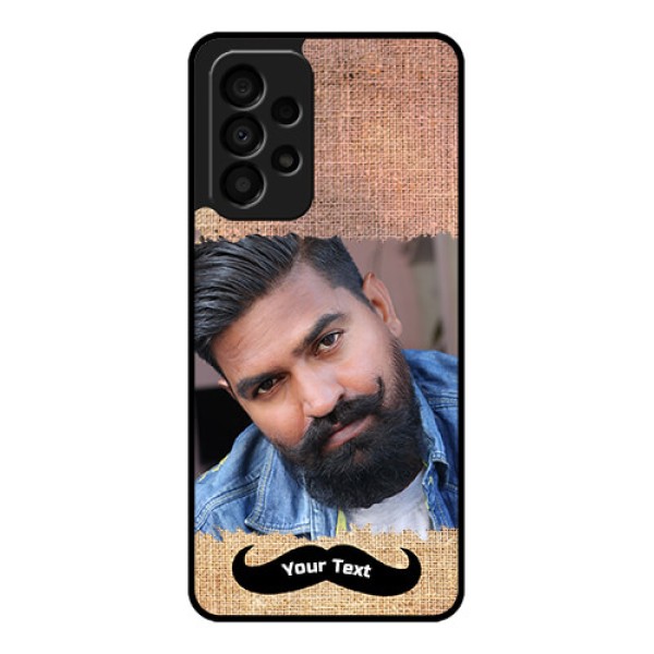 Galaxy A33 5G Personalized Glass Phone Case - with Texture Design