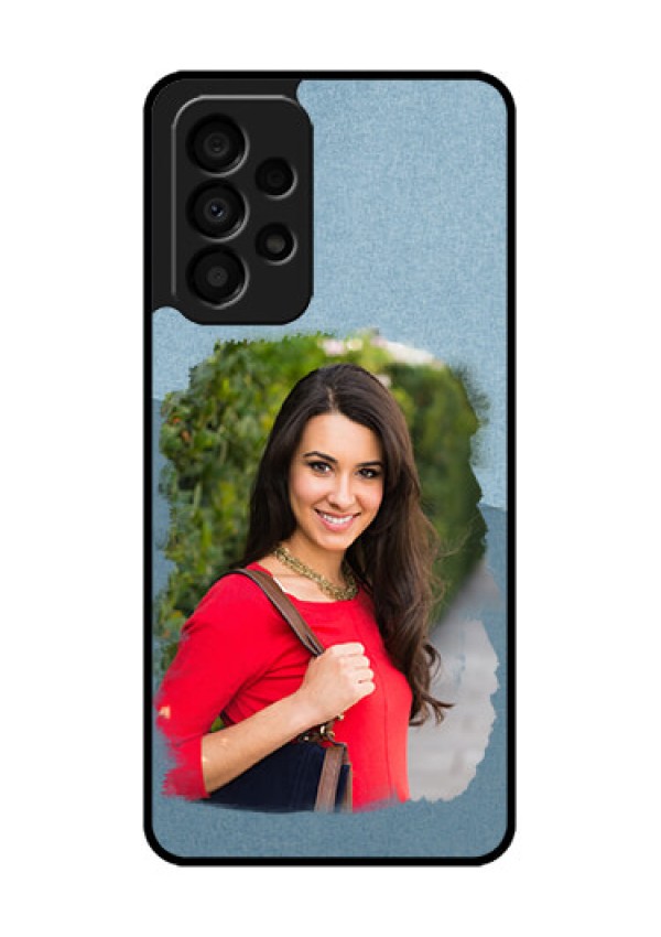 Galaxy A33 5G Custom Glass Mobile Case - Grunge Line Art Design