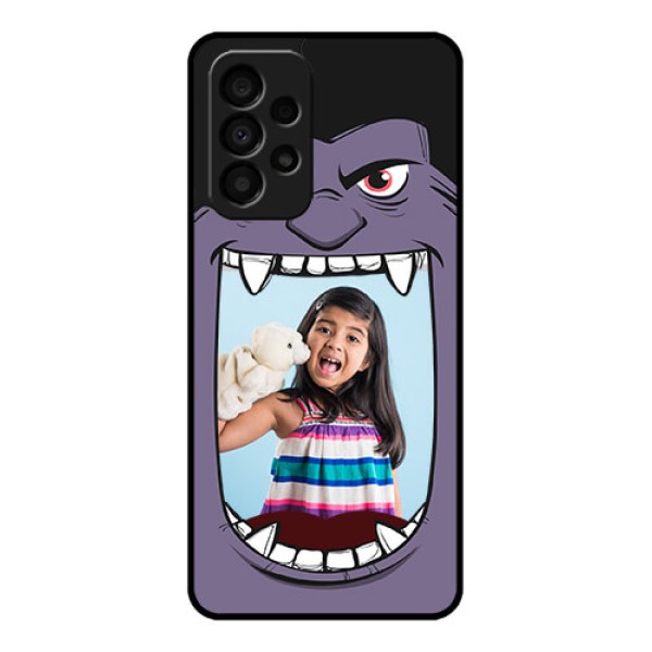 Galaxy A33 5G Custom Glass Phone Case - Angry Monster Design