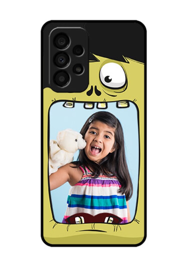 Galaxy A33 5G Personalized Glass Phone Case - Cartoon monster back case Design