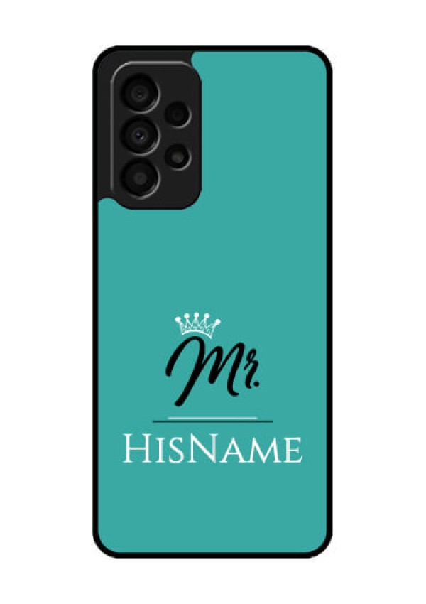 Galaxy A33 5G Custom Glass Phone Case Mr with Name