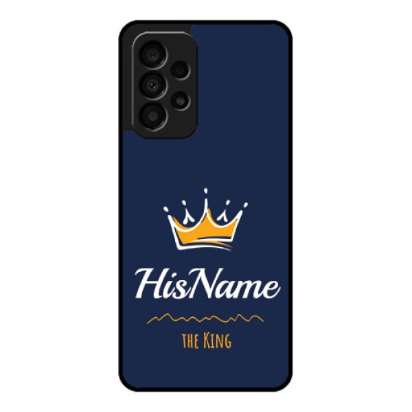 Galaxy A33 5G Glass Phone Case King with Name