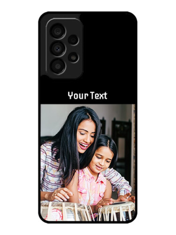 Custom Galaxy A33 5G Photo with Name on Glass Phone Case