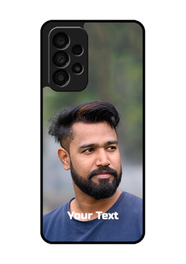 Galaxy A33 5G Glass Mobile Cover: Photo with Text
