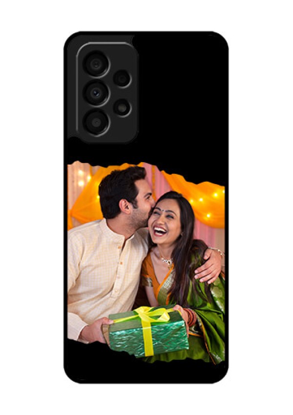 Galaxy A33 5G Custom Glass Phone Case - Tear-off Design
