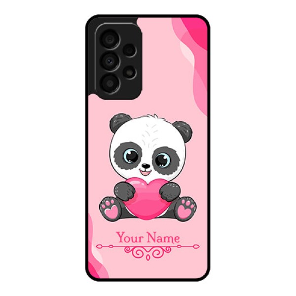 Galaxy A33 5G Custom Glass Mobile Case - Cute Panda Design Galaxy A33 5G Custom Glass Mobile Case - Cute Panda Design