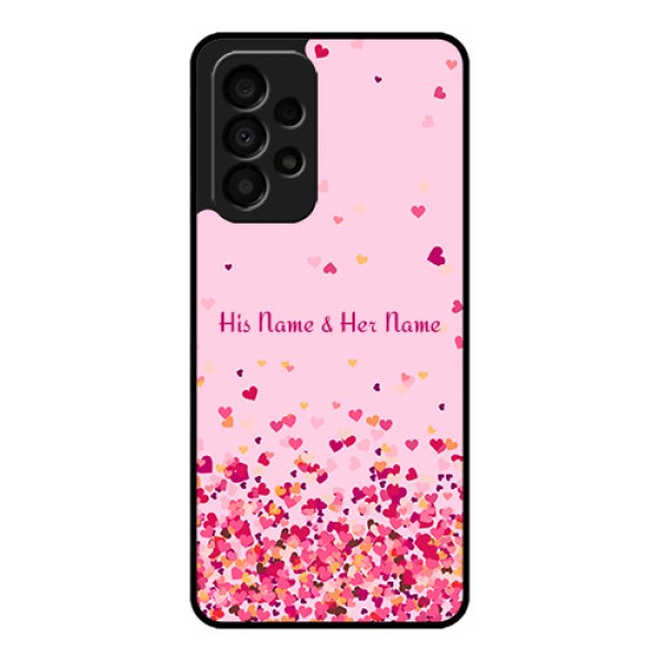 Galaxy A33 5G Photo Printing on Glass Case - Floating Hearts Design Galaxy A33 5G Photo Printing on Glass Case - Floating Hearts Design