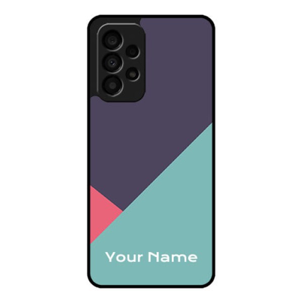 Galaxy A33 5G Custom Glass Mobile Case - Tri Color abstract Design