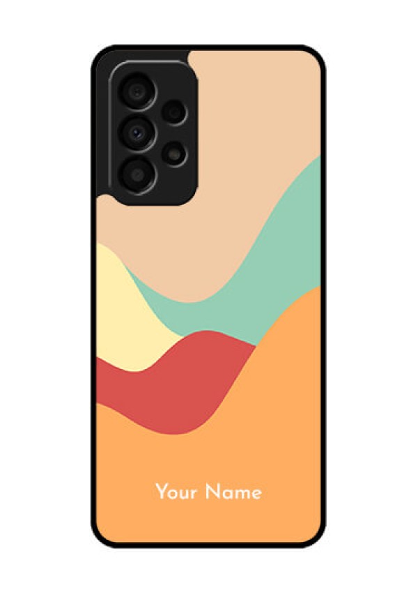 Galaxy A33 5G Personalized Glass Phone Case - Ocean Waves Multi-colour Design