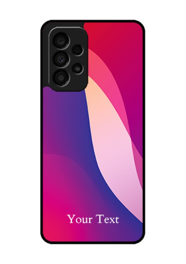 Galaxy A33 5G Personalized Glass Phone Case - Digital abstract Overlap Design