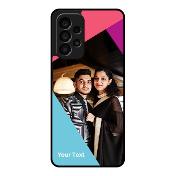 Galaxy A33 5G Custom Glass Mobile Case - Stacked Triple colour Design Galaxy A33 5G Custom Glass Mobile Case - Stacked Triple colour Design