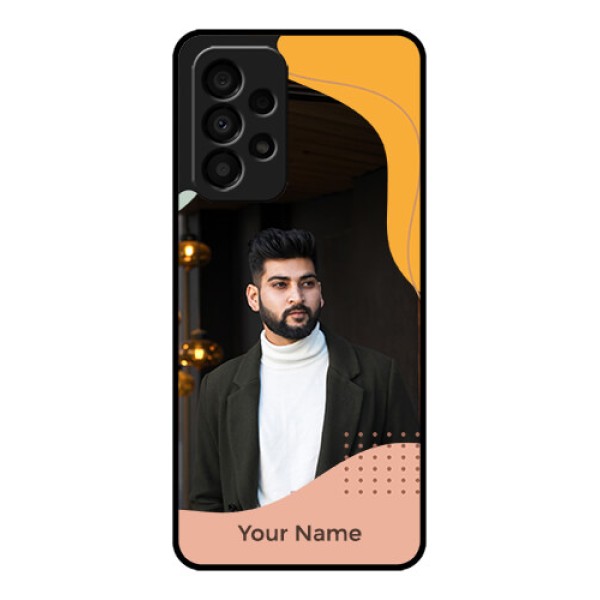 Galaxy A33 5G Personalized Glass Phone Case - Tri-coloured overlay design Galaxy A33 5G Personalized Glass Phone Case - Tri-coloured overlay design