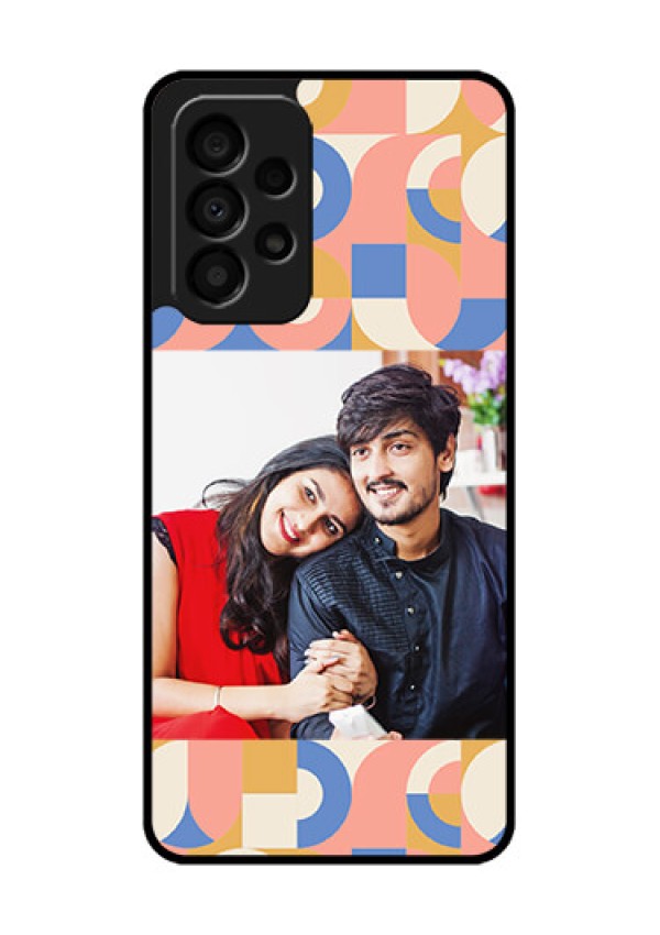Galaxy A33 5G Photo Printing on Glass Case - Semi-circle Maze Pattern Design