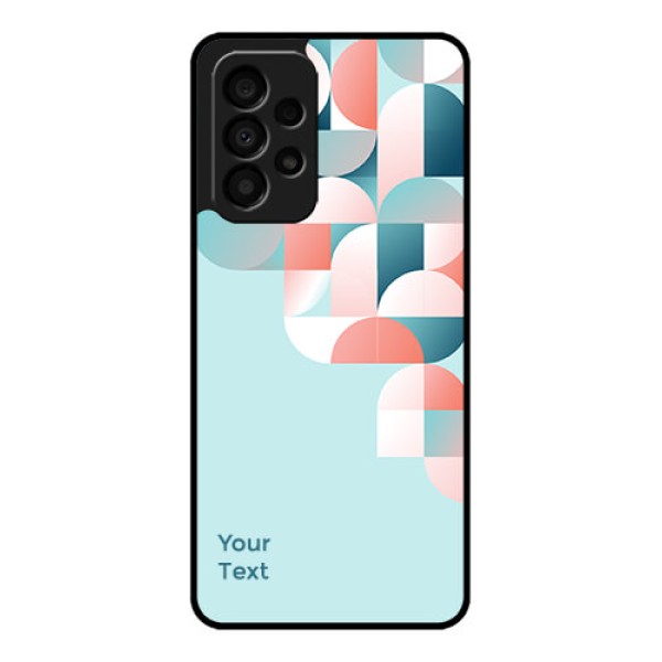 Galaxy A33 5G Custom Glass Phone Case - Stylish Semi-circle Pattern Design Galaxy A33 5G Custom Glass Phone Case - Stylish Semi-circle Pattern Design