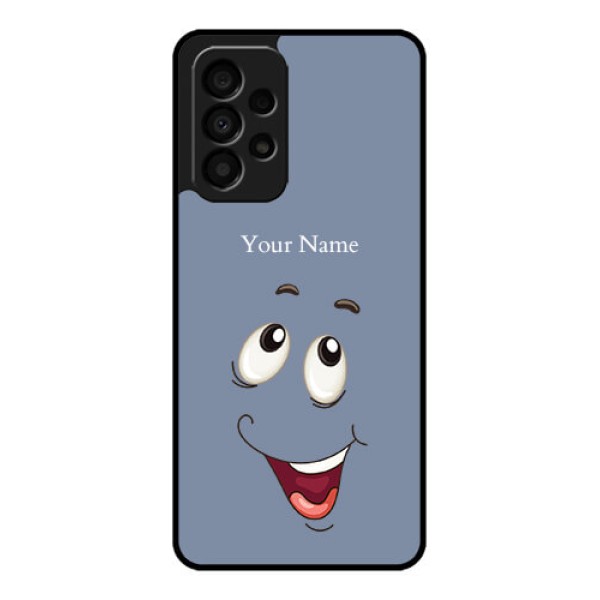 Galaxy A33 5G Photo Printing on Glass Case - Laughing Cartoon Face Design Galaxy A33 5G Photo Printing on Glass Case - Laughing Cartoon Face Design