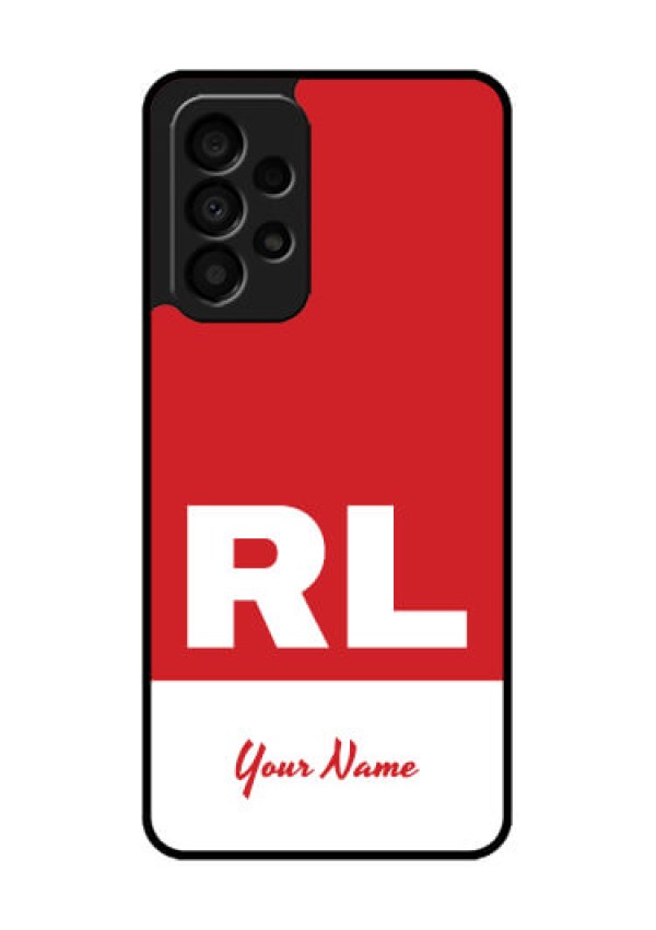 Galaxy A33 5G Personalized Glass Phone Case - dual tone custom text Design