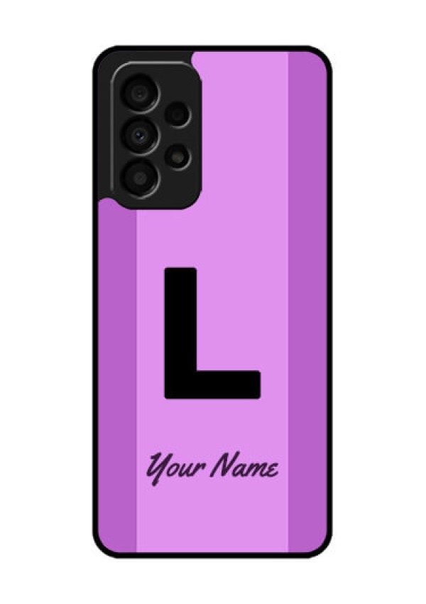 Galaxy A33 5G Custom Glass Phone Case - Tricolor custom text Design