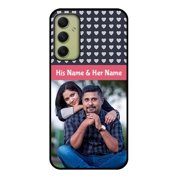Galaxy A34 5G Custom Glass Mobile Case - Love Symbols Design
