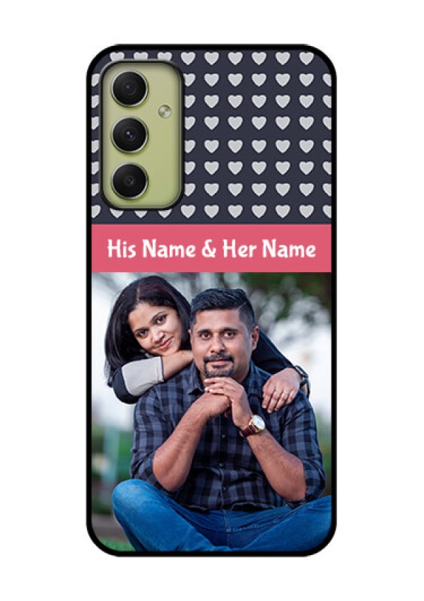 Galaxy A34 5G Custom Glass Mobile Case - Love Symbols Design