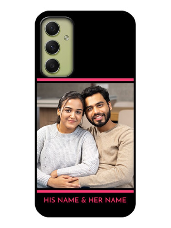 Custom Galaxy A34 5G Custom Glass Mobile Case - with Add Text Design