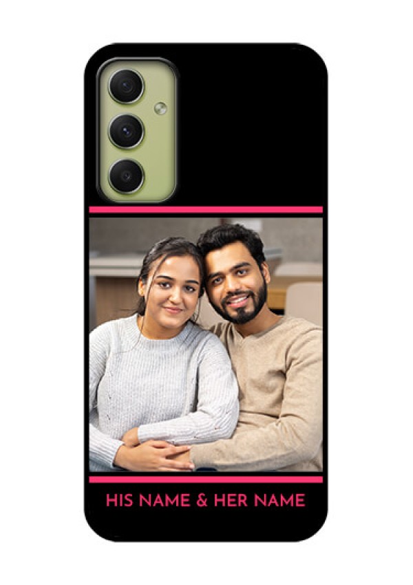 Galaxy A34 5G Custom Glass Mobile Case - with Add Text Design