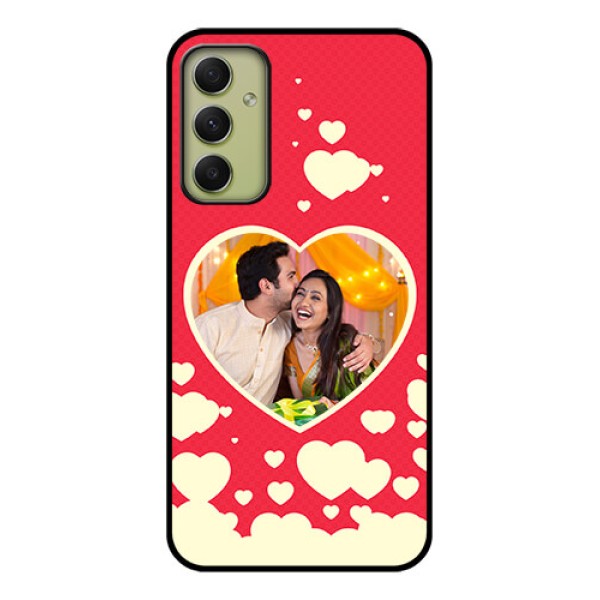Galaxy A34 5G Custom Glass Mobile Case - Love Symbols Phone Cover Design