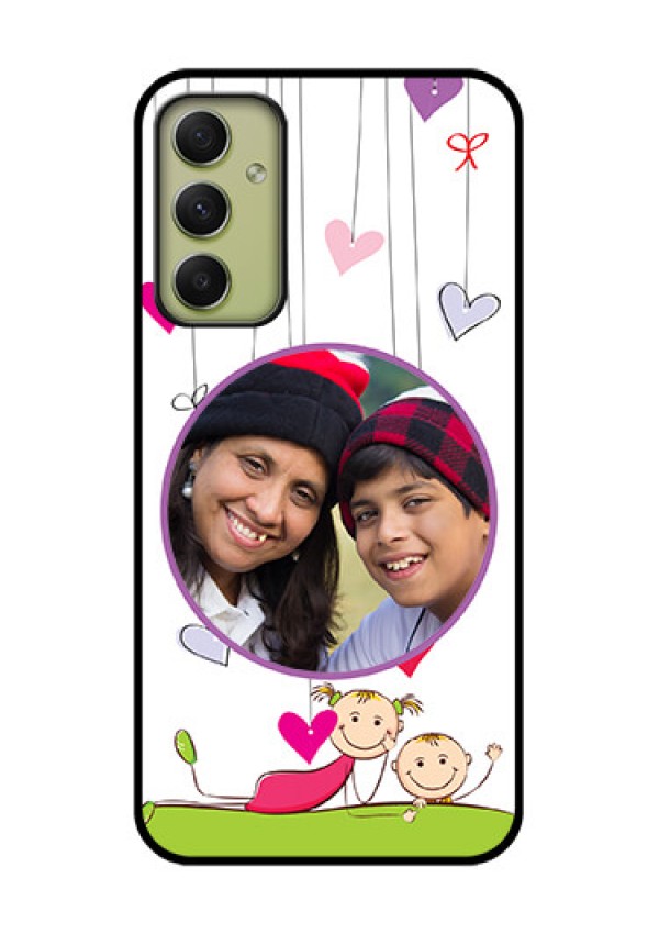 Galaxy A34 5G Photo Printing on Glass Case - Cute Kids Phone Case Design