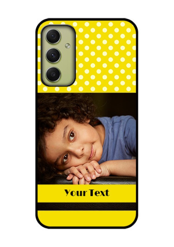 Galaxy A34 5G Custom Glass Phone Case - Bright Yellow Case Design