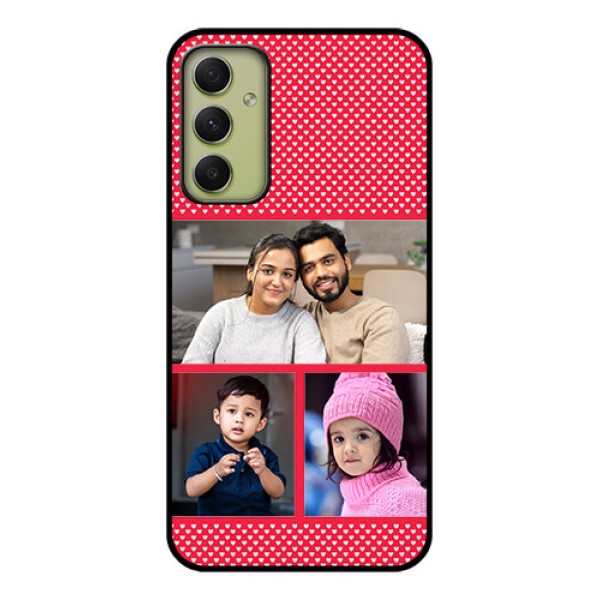 Galaxy A34 5G Personalized Glass Phone Case - Bulk Pic Upload Design