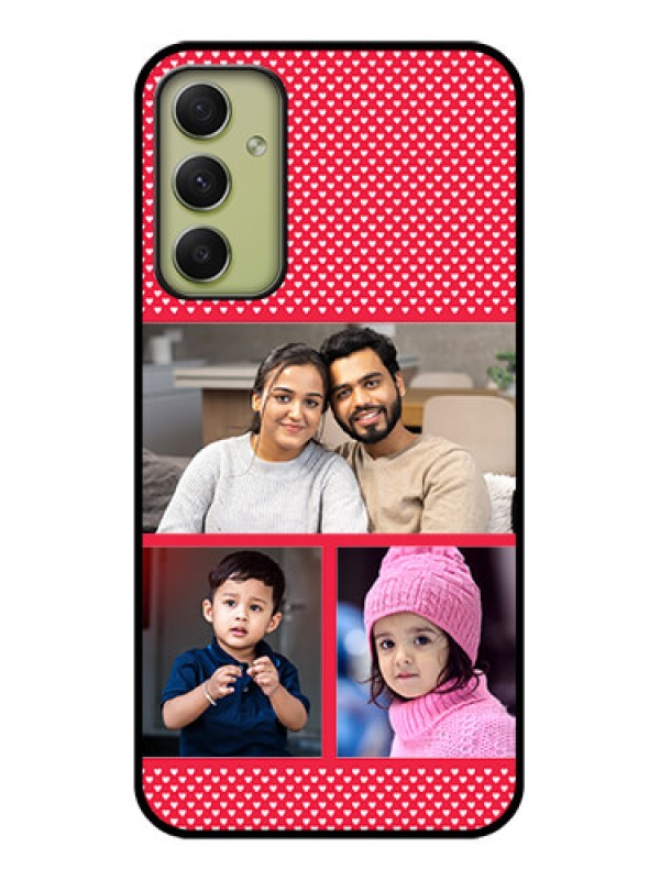 Custom Galaxy A34 5G Personalized Glass Phone Case - Bulk Pic Upload Design