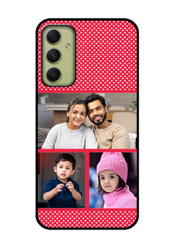 Galaxy A34 5G Personalized Glass Phone Case - Bulk Pic Upload Design