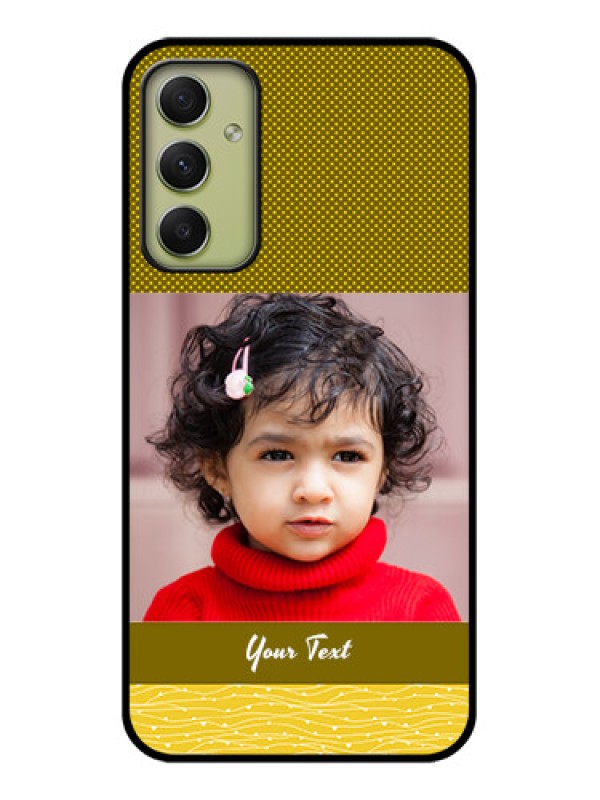 Custom Galaxy A34 5G Custom Glass Phone Case - Simple Green Color Design