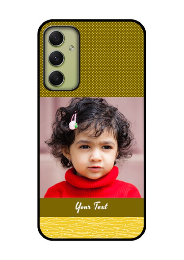 Galaxy A34 5G Custom Glass Phone Case - Simple Green Color Design