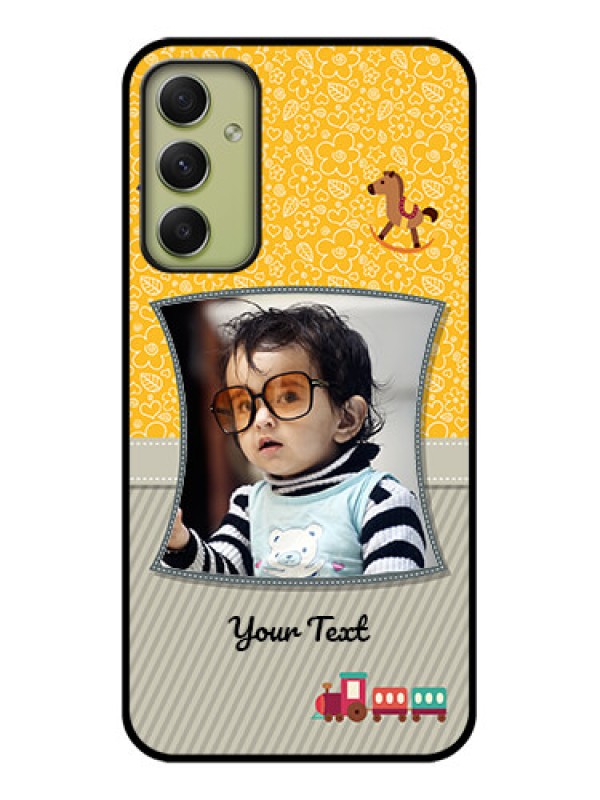 Custom Galaxy A34 5G Personalized Glass Phone Case - Baby Picture Upload Design