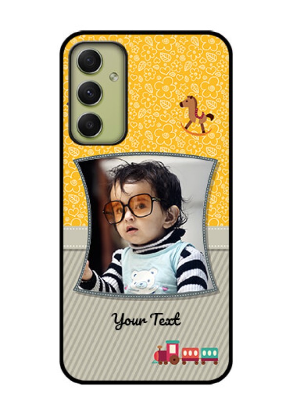 Galaxy A34 5G Personalized Glass Phone Case - Baby Picture Upload Design