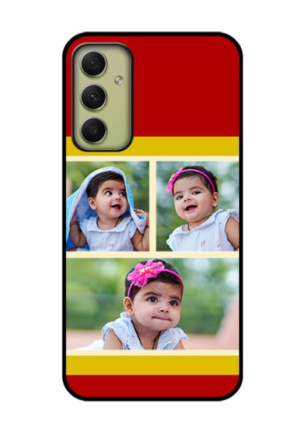Galaxy A34 5G Custom Glass Mobile Case - Multiple Pic Upload Design