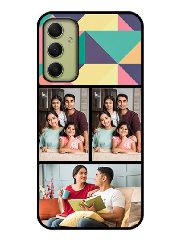 Custom Galaxy A34 5G Custom Glass Phone Case - Bulk Pic Upload Design