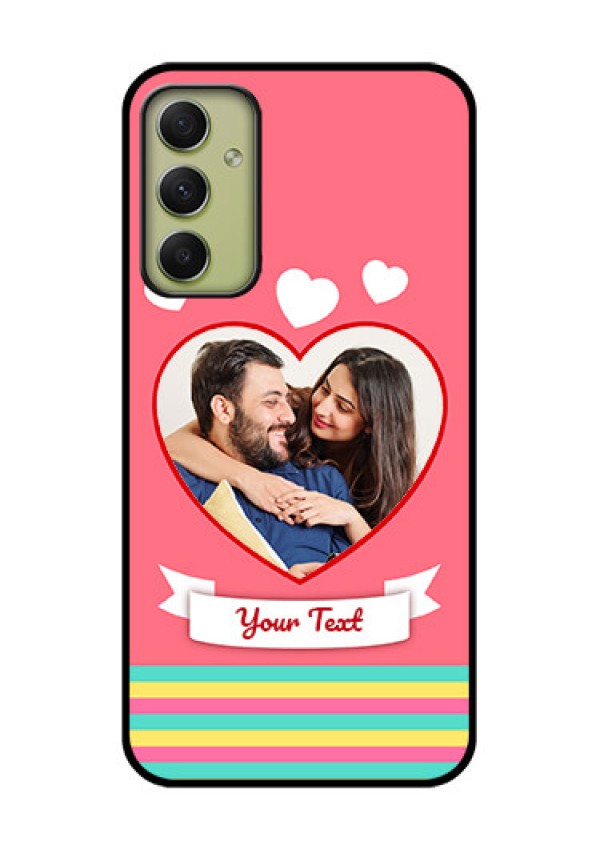 Galaxy A34 5G Photo Printing on Glass Case - Love Doodle Design