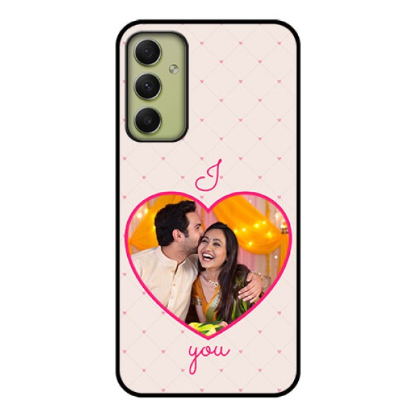 Galaxy A34 5G Custom Glass Mobile Case - Heart Shape Design