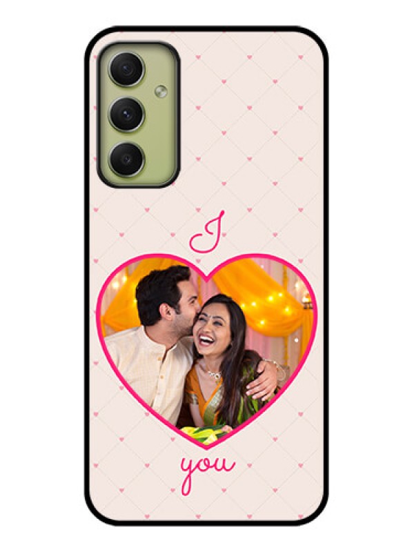 Custom Galaxy A34 5G Custom Glass Mobile Case - Heart Shape Design