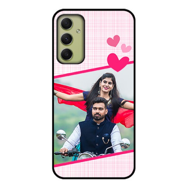 Galaxy A34 5G Custom Glass Phone Case - Love Shape Heart Design