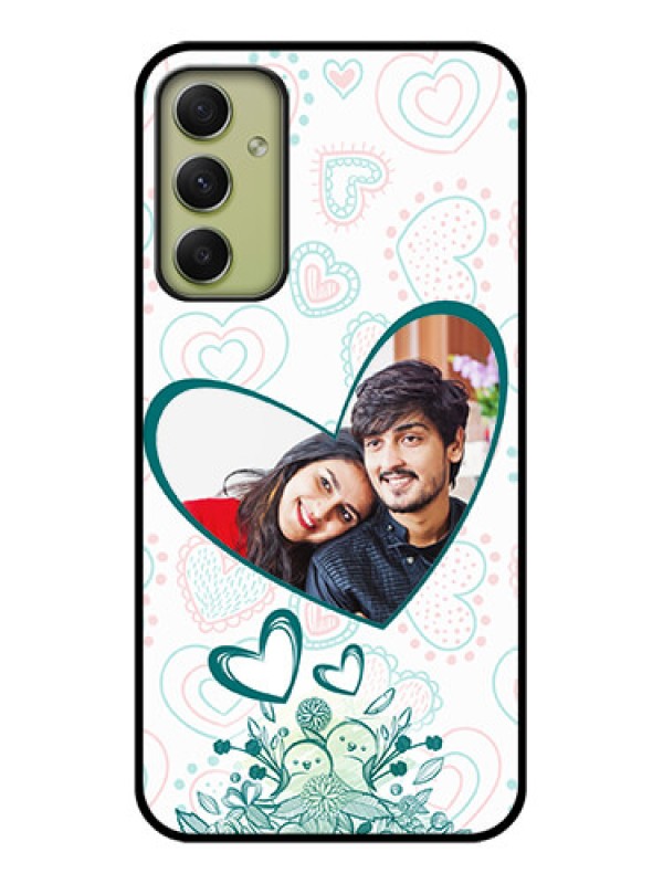 Custom Galaxy A34 5G Photo Printing on Glass Case - Premium Couple Design