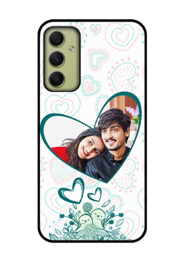 Galaxy A34 5G Photo Printing on Glass Case - Premium Couple Design